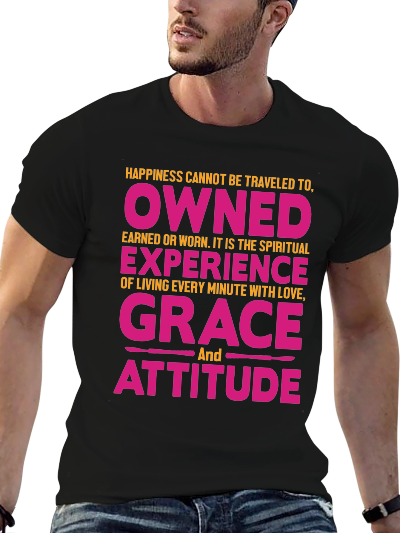 Happiness Owned Grace Attitude Graphic Tee