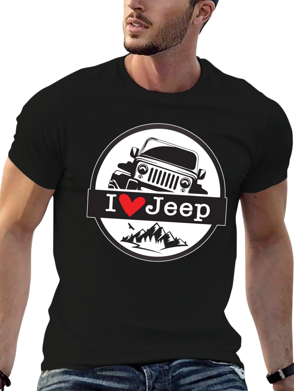 I Heart Jeep T-Shirt - Black Mountain Design