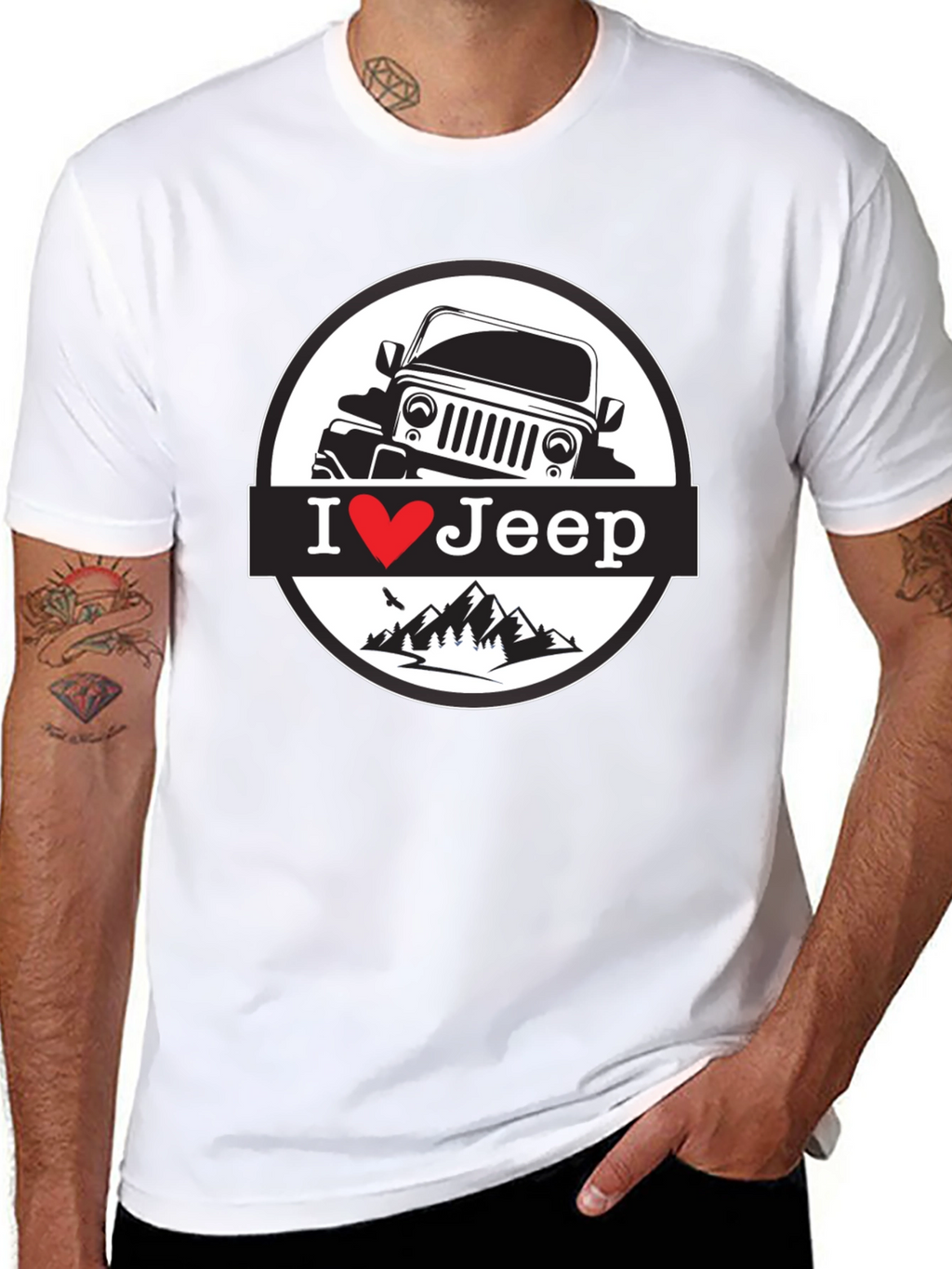 I Heart Jeep T-Shirt - Black Mountain Design