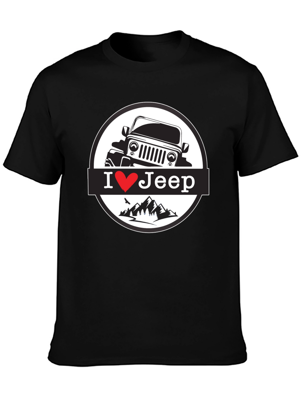 I Heart Jeep T-Shirt - Black Mountain Design