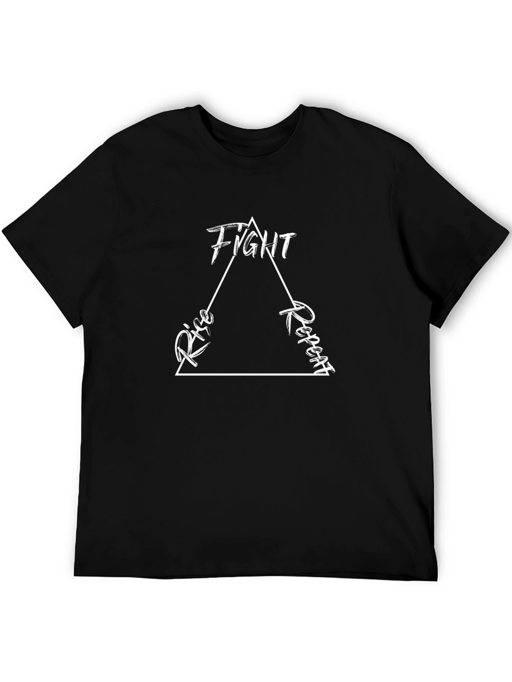 Fight Rise Repeat Triangle Graphic Black Tee