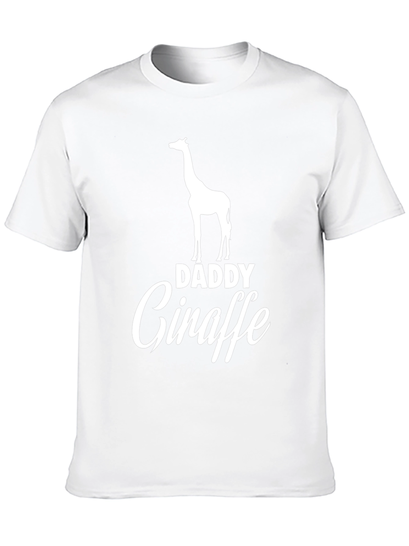 Daddy Giraffe Black Graphic Tee