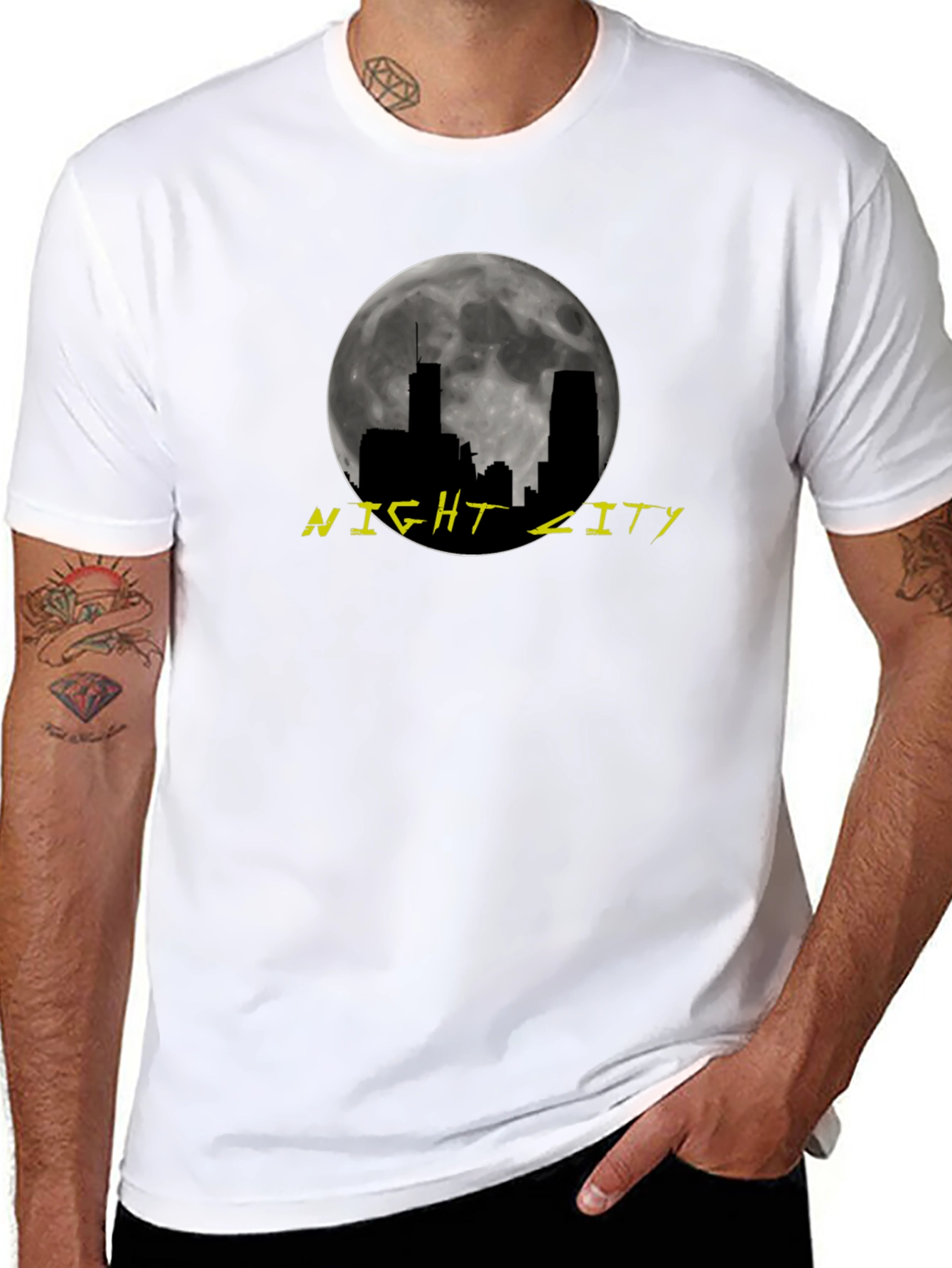 Night City Graphic Tee - Mens Black T-Shirt