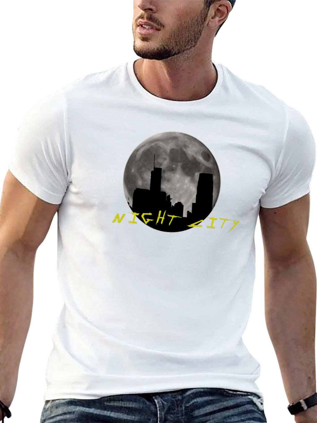 Night City Graphic Tee - Mens Black T-Shirt