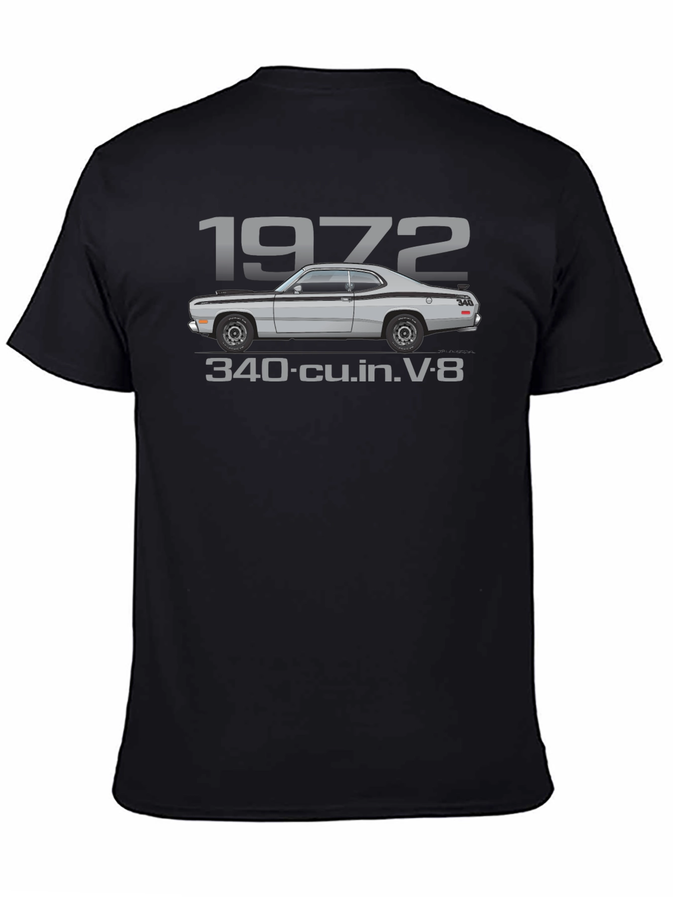 1972 Classic Car T-Shirt - 340 cu.in. V-8 Engine Tee