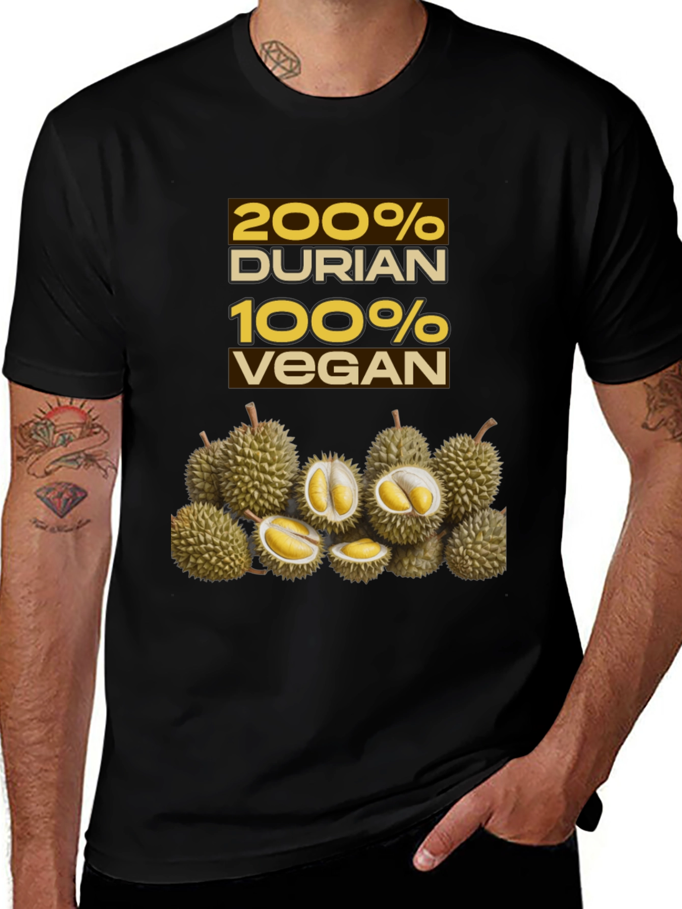 200% Durian 100% Vegan Graphic Tee