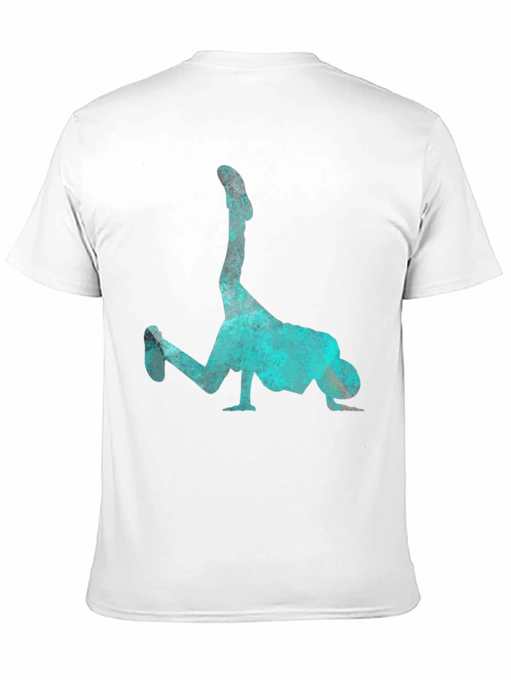 Breakdance Pose Graphic Tee - Cool Aqua Print