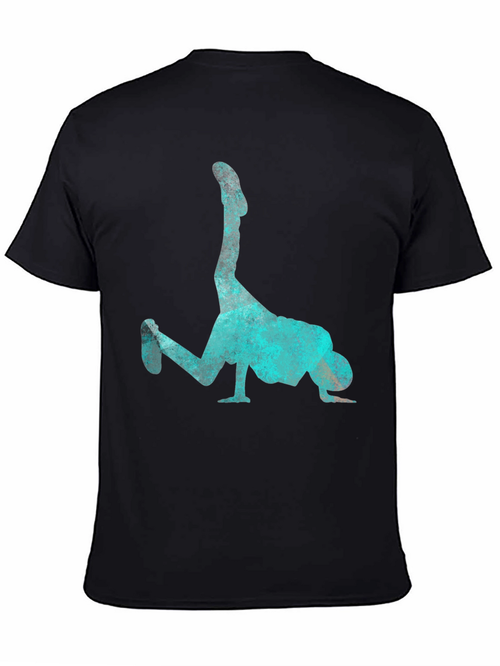 Breakdance Pose Graphic Tee - Cool Aqua Print