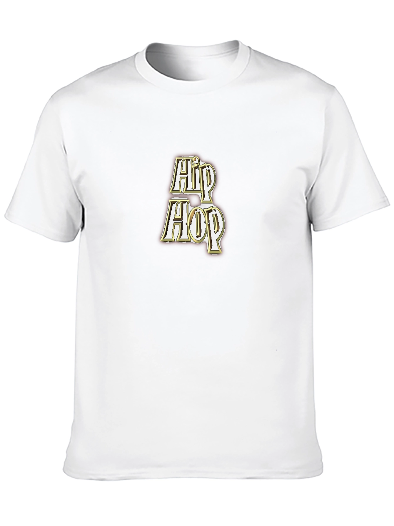 Hip Hop Graphic Tee - Black Cotton T-Shirt