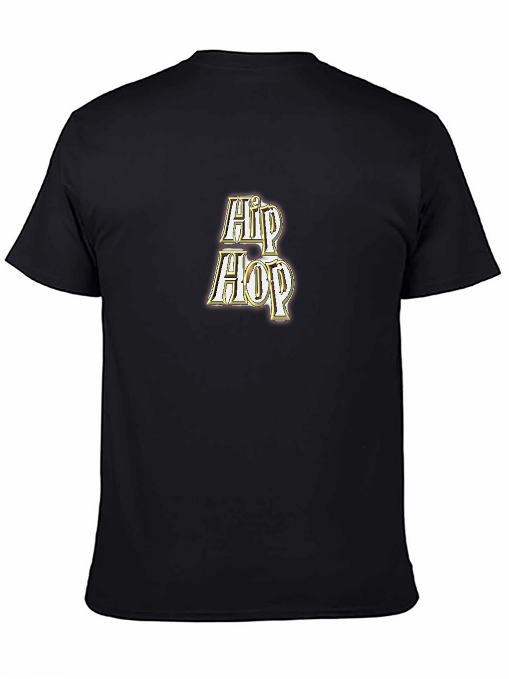 Hip Hop Graphic Tee - Black Cotton T-Shirt