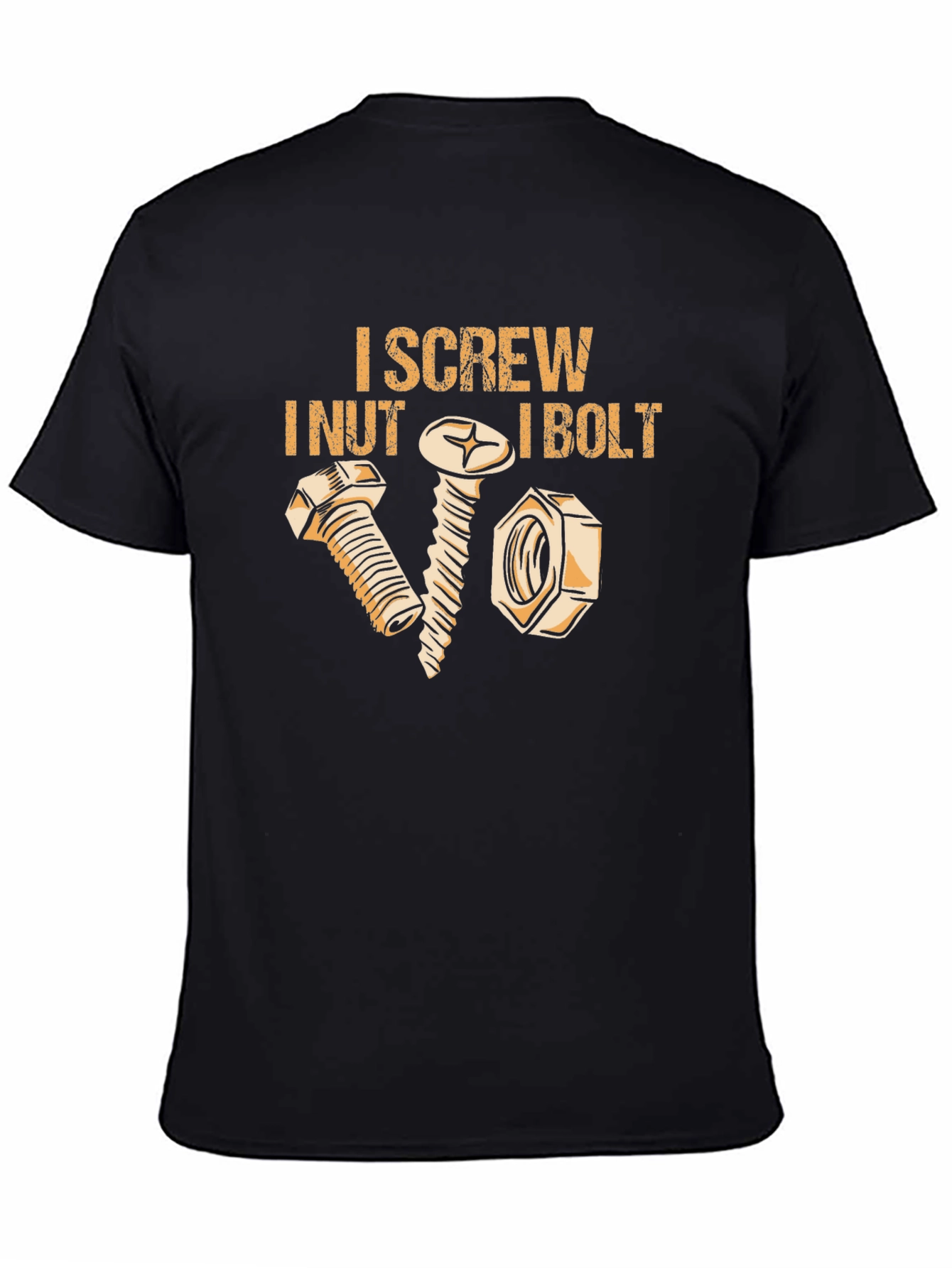 I Screw I Nut I Bolt Graphic Tee - Black Cotton T-Shirt