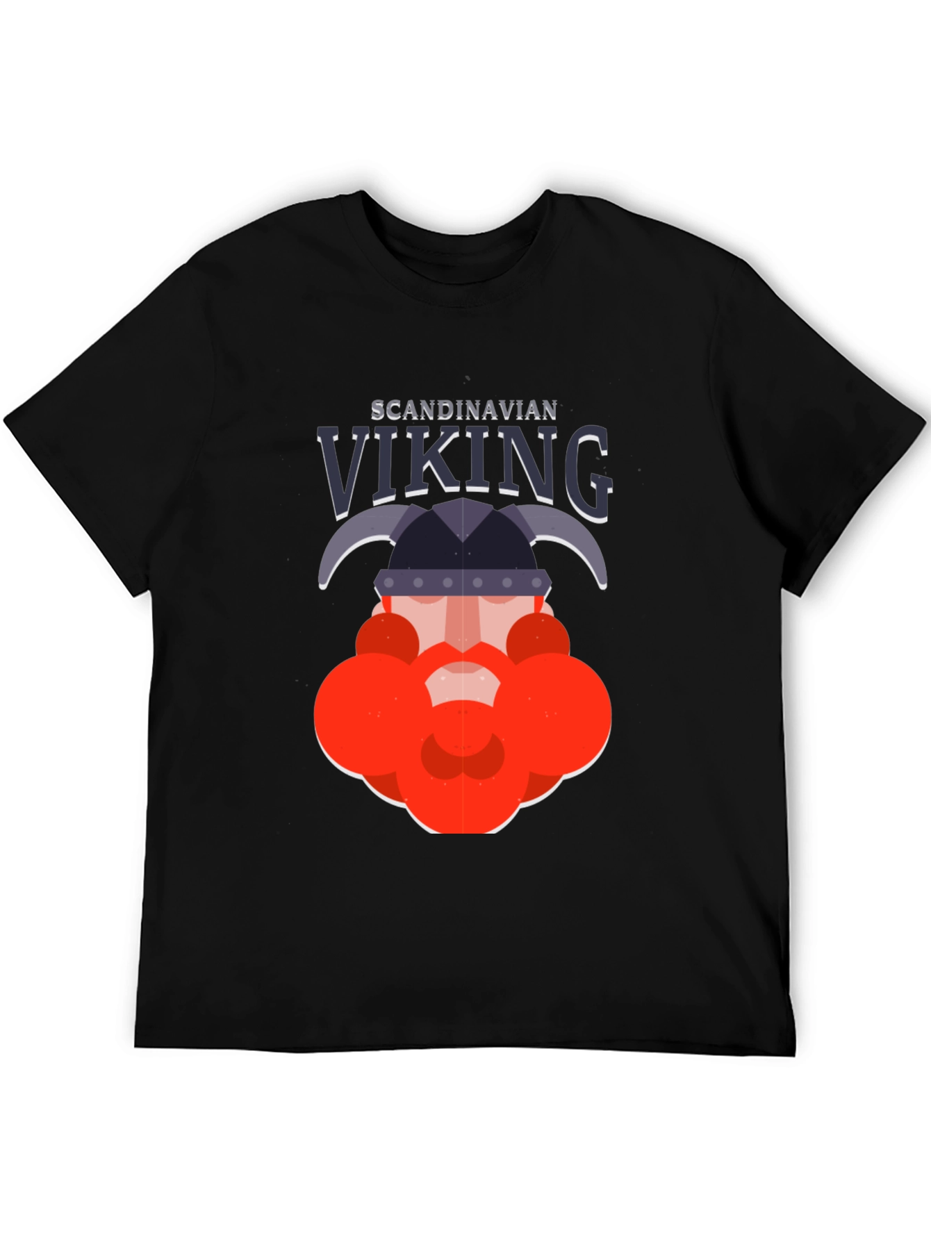 Scandinavian Viking Graphic Tee - Bold Black Shirt
