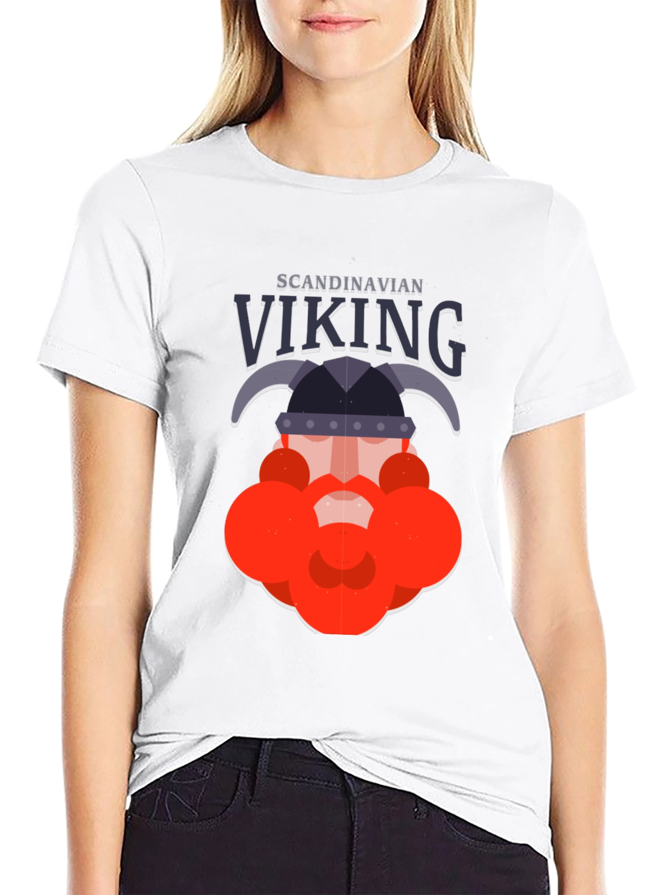 Scandinavian Viking Graphic Tee - Bold Black Shirt