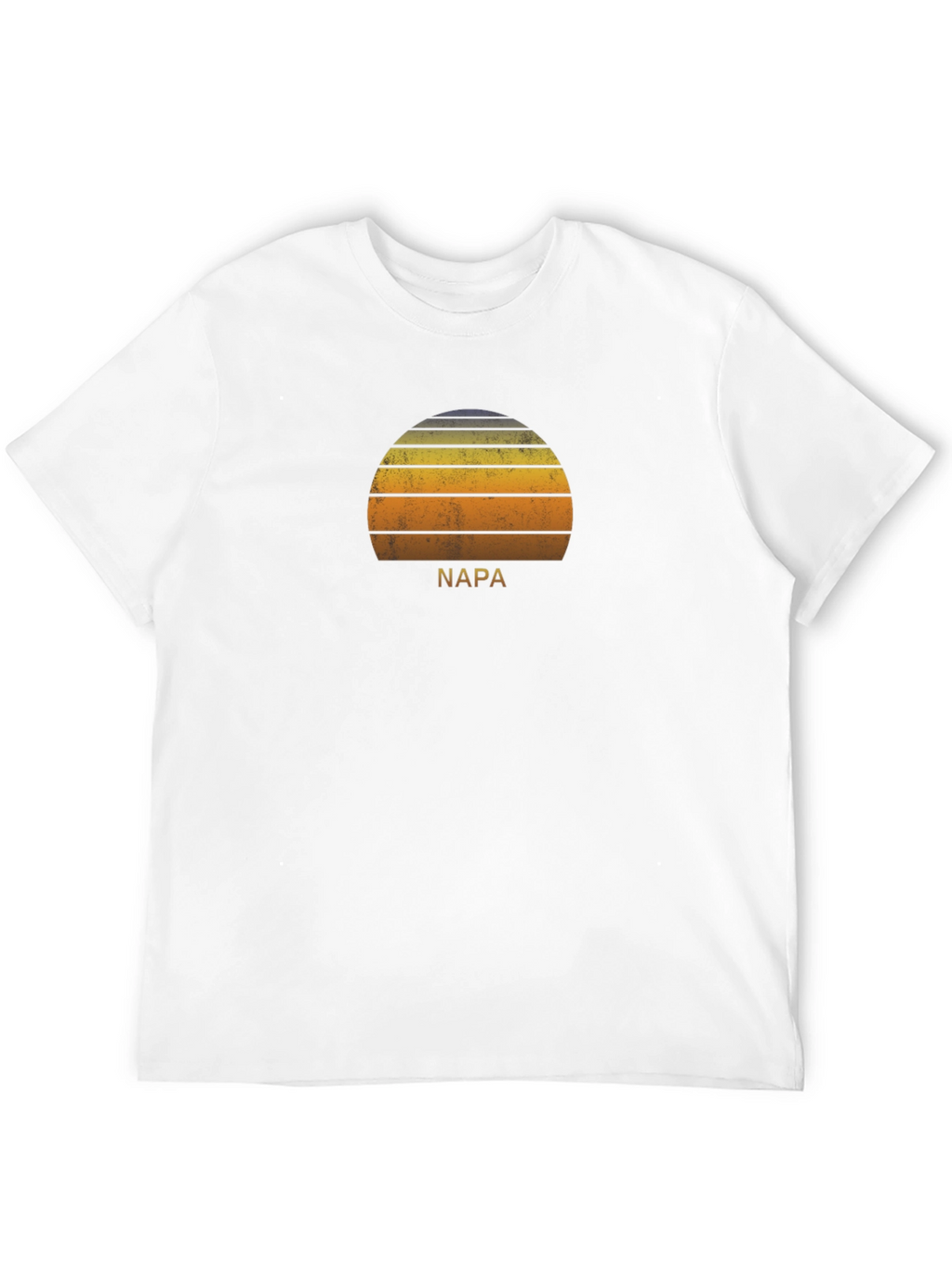 Napa Sunset Graphic Tee - Retro Style Black T-Shirt