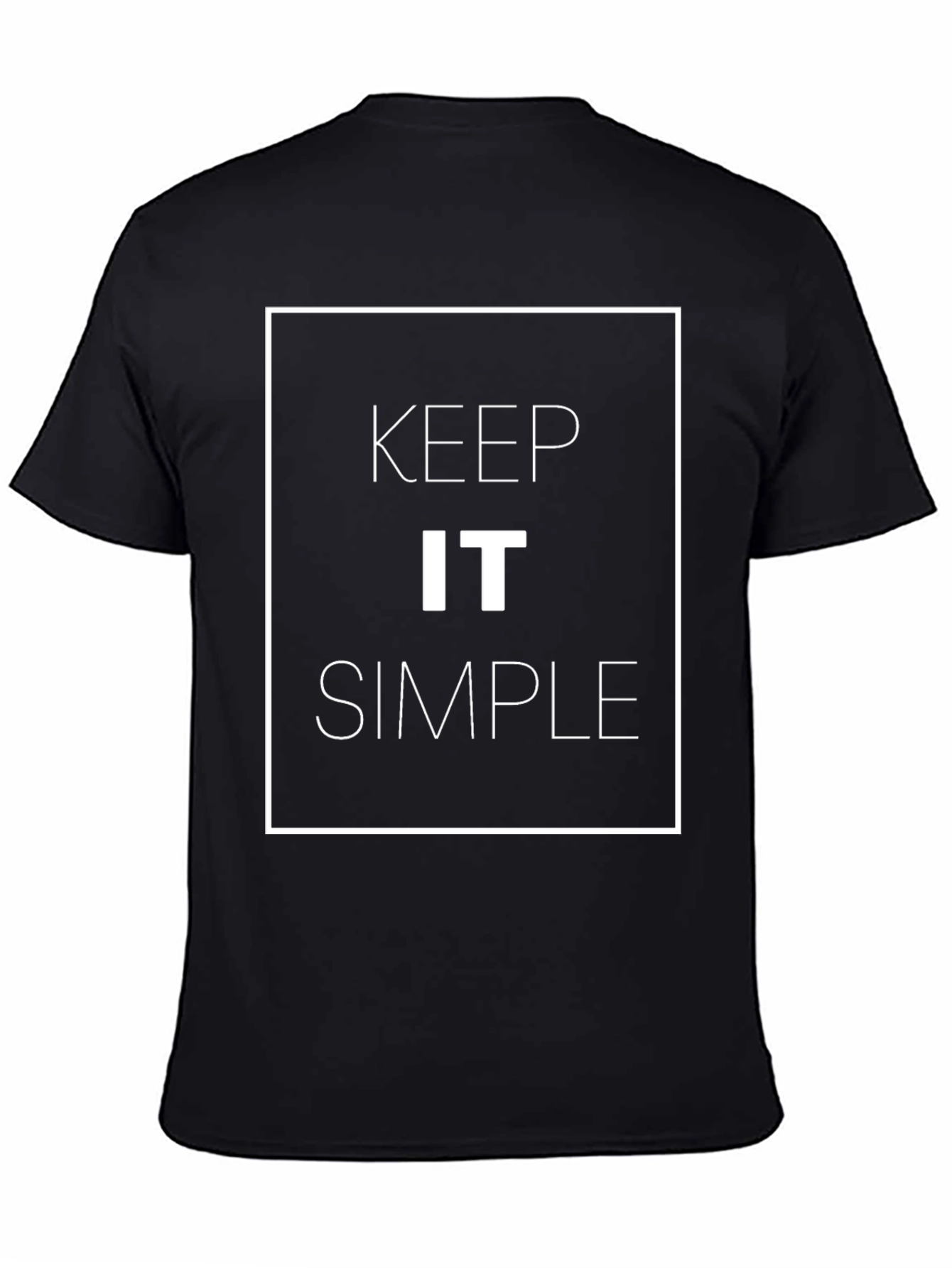 Keep It Simple Graphic Print Black T-Shirt