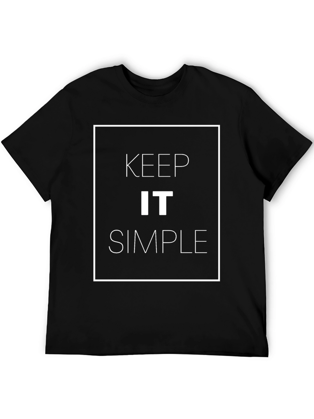 Keep It Simple Graphic Print Black T-Shirt