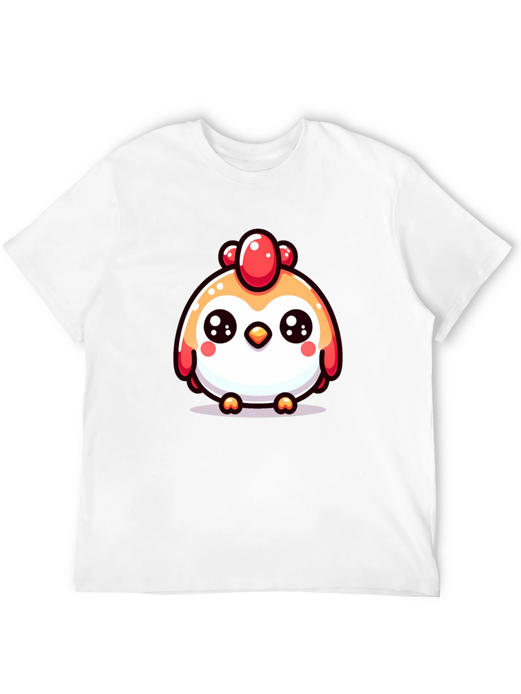 Cute Chicken Graphic Black T-Shirt