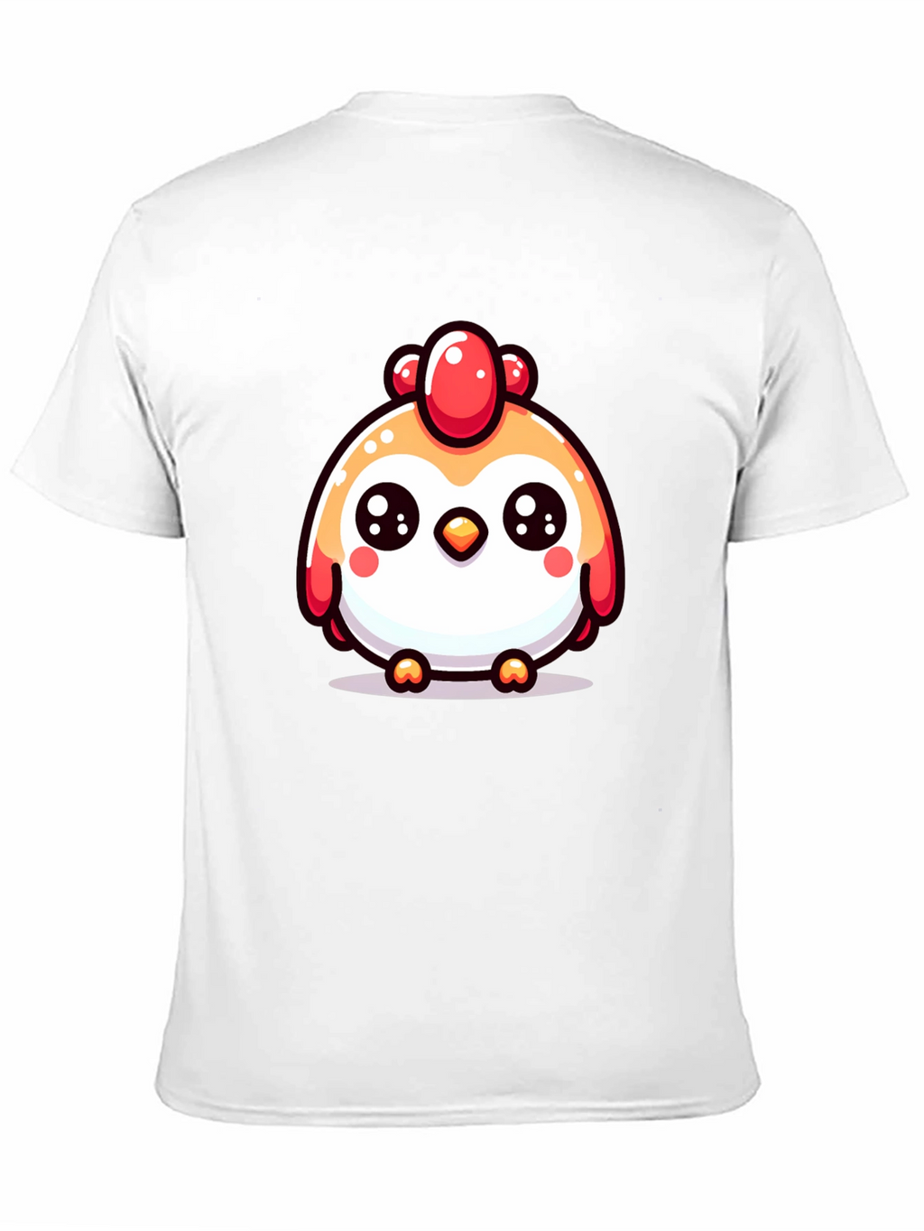 Cute Chicken Graphic Black T-Shirt