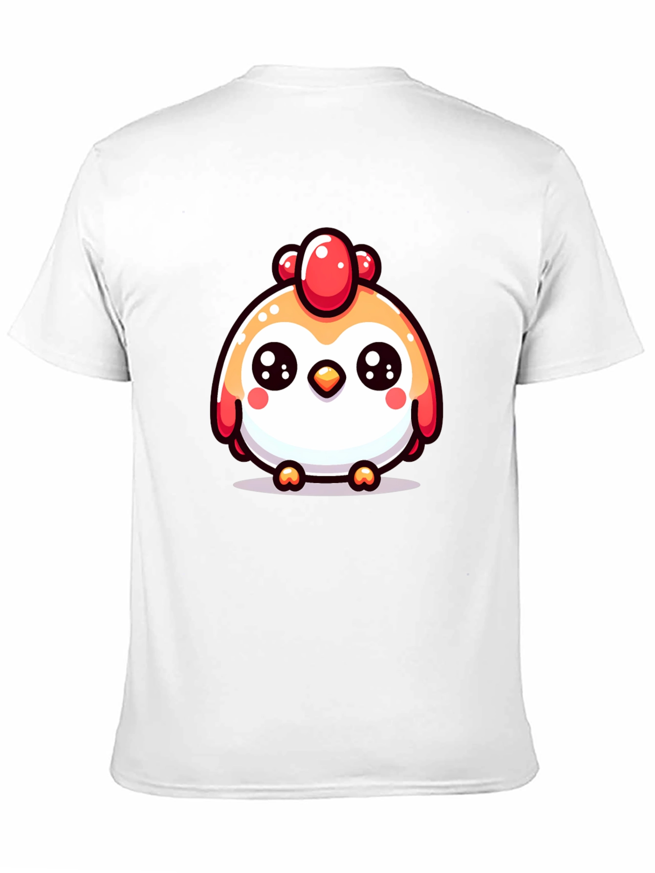 Cute Chicken Graphic Black T-Shirt