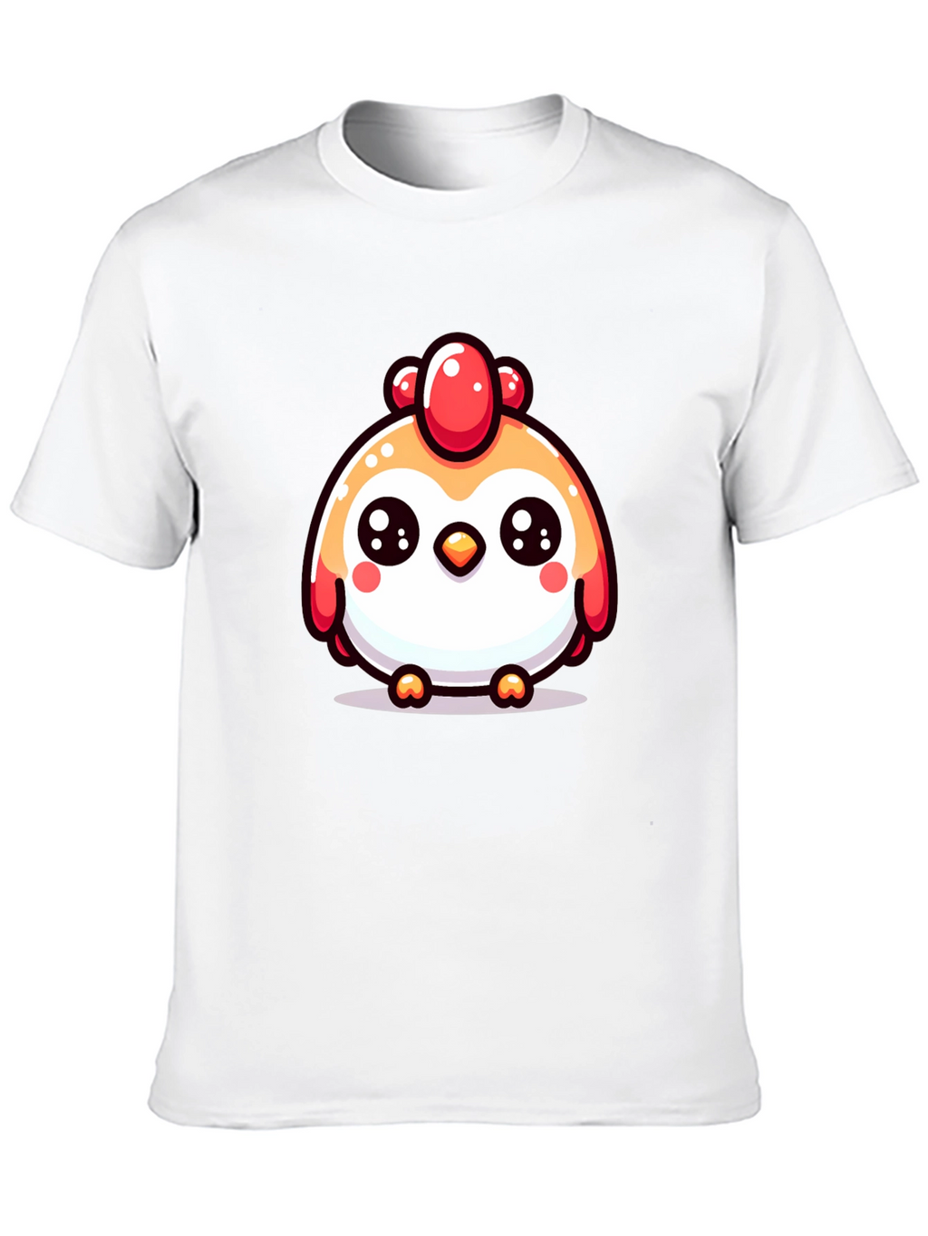 Cute Chicken Graphic Black T-Shirt