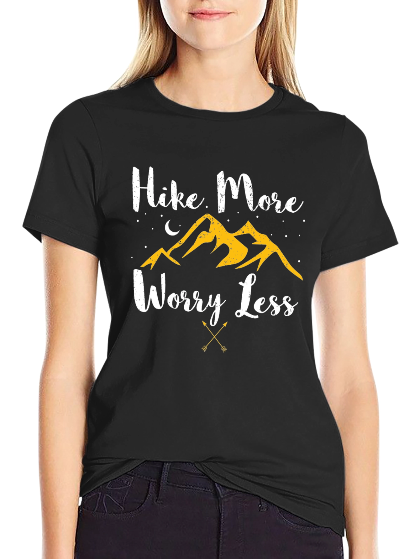 Hike More Worry Less Graphic Tee - Adventure Awaits