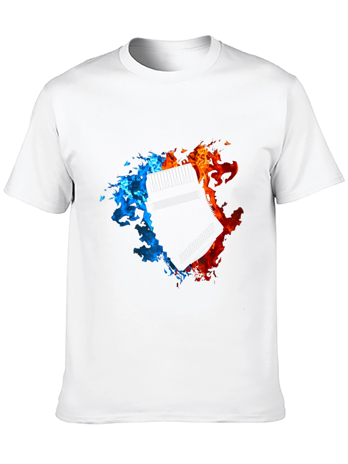 Fiery Accordion Graphic T-Shirt