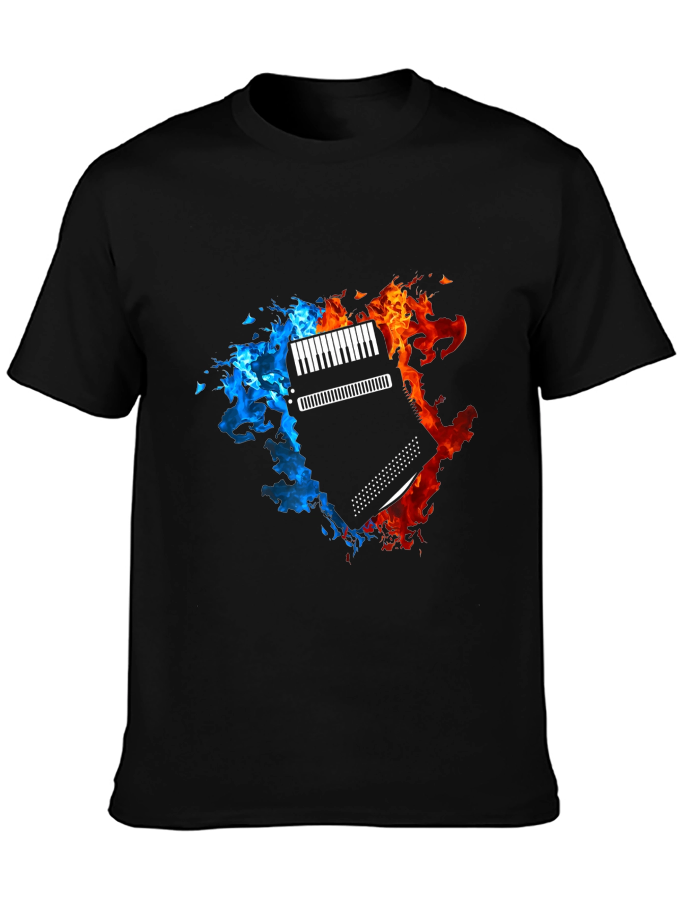 Fiery Accordion Graphic T-Shirt