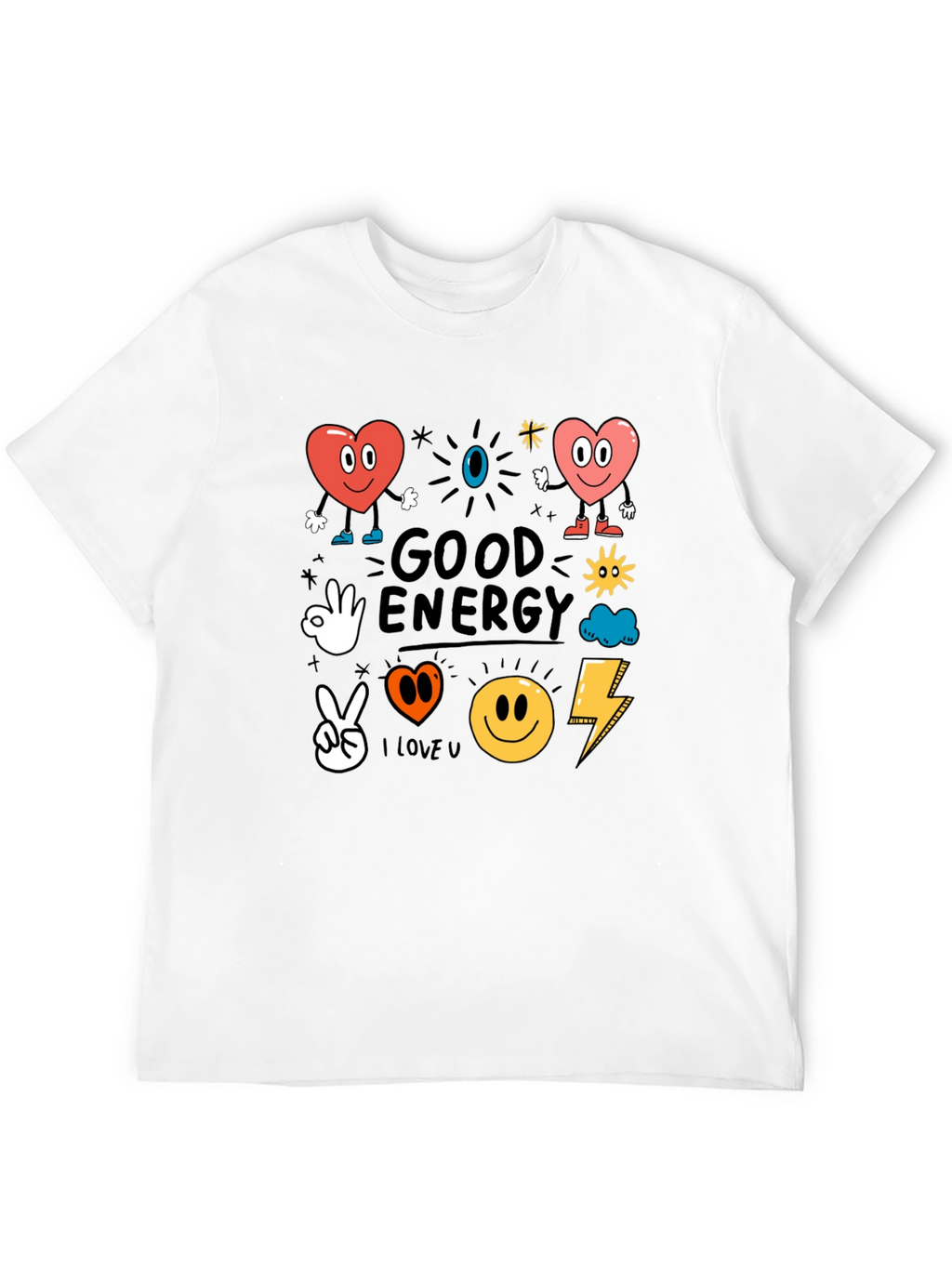 Good Energy Graphic Tee - Positive Vibes Shirt