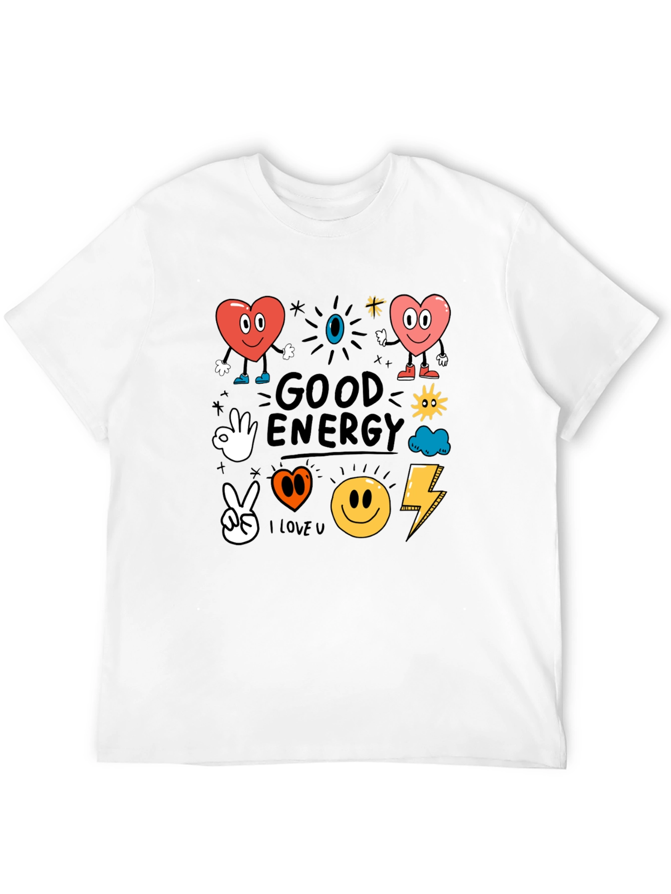 Good Energy Graphic Tee - Positive Vibes Shirt