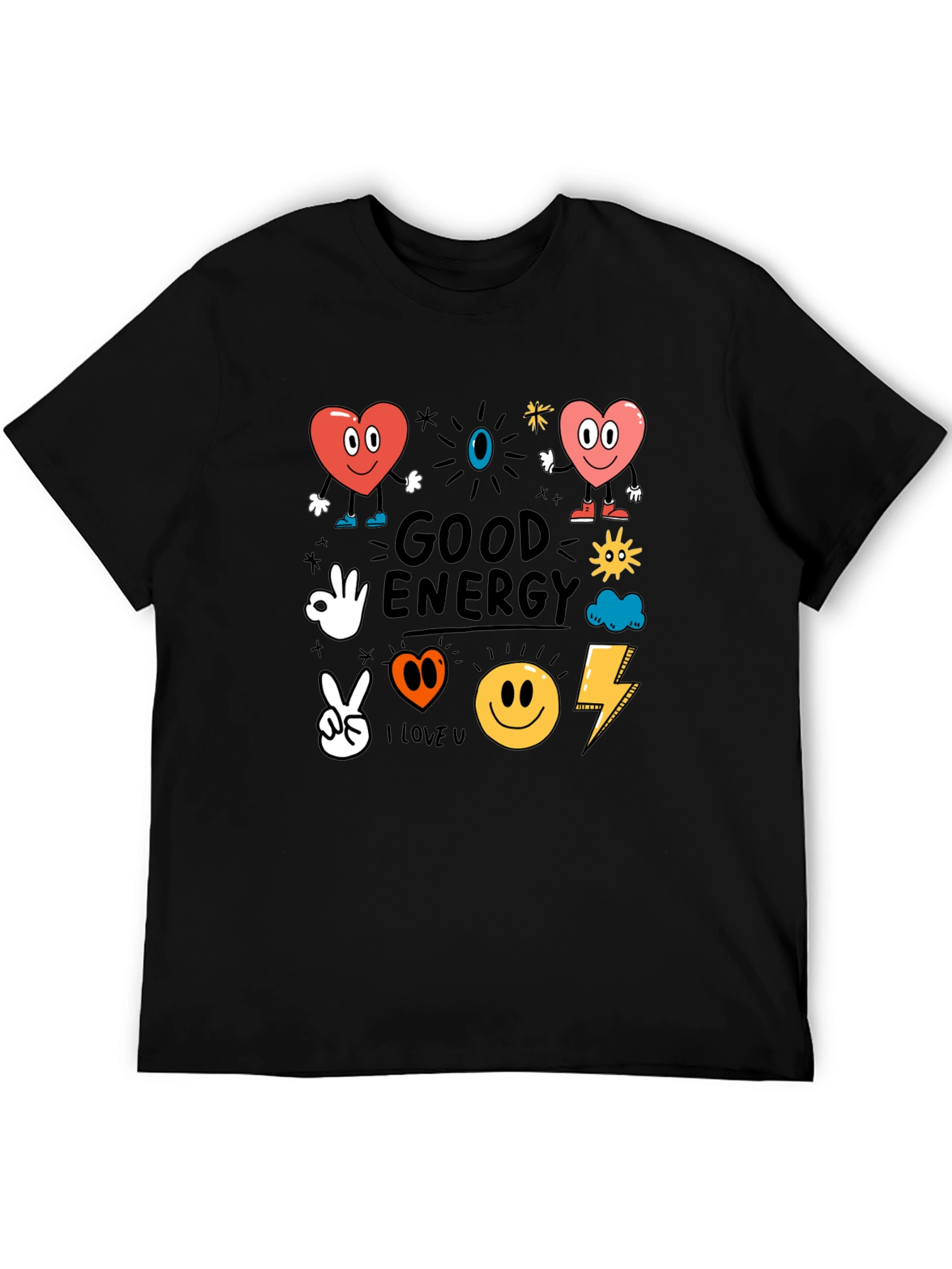 Good Energy Graphic Tee - Positive Vibes Shirt