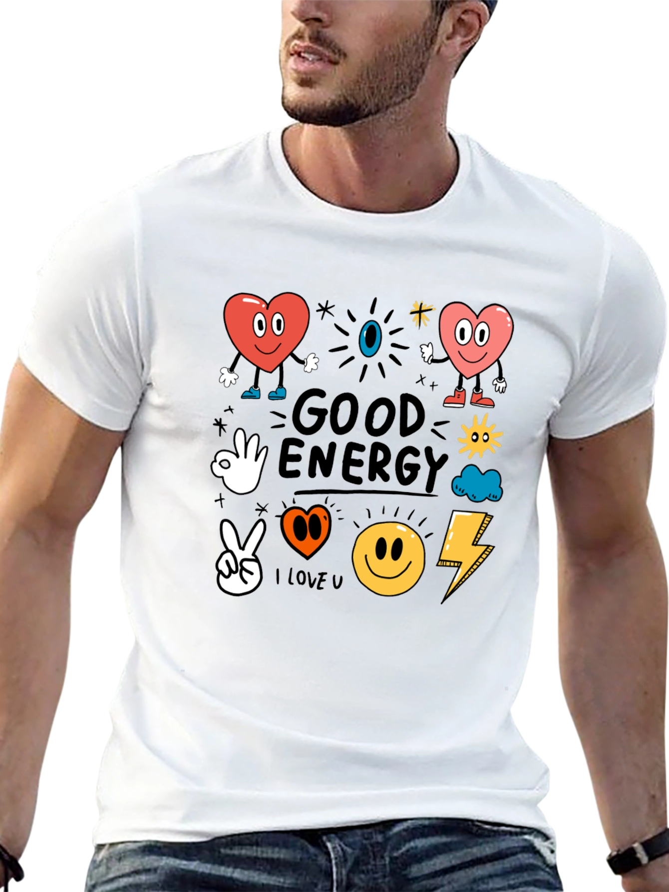Good Energy Graphic Tee - Positive Vibes Shirt