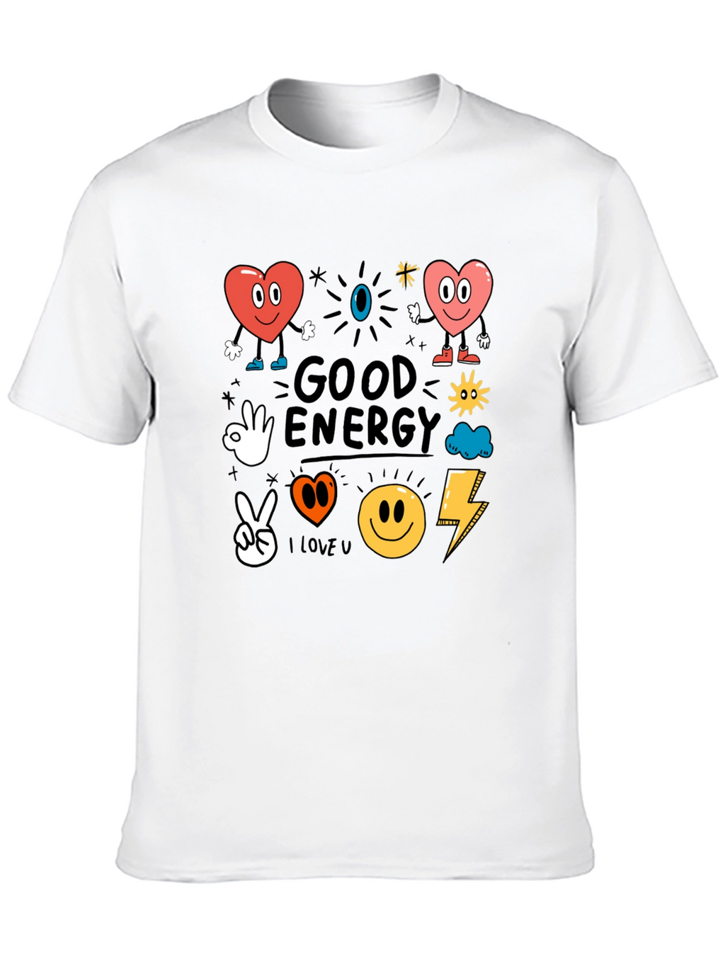 Good Energy Graphic Tee - Positive Vibes Shirt