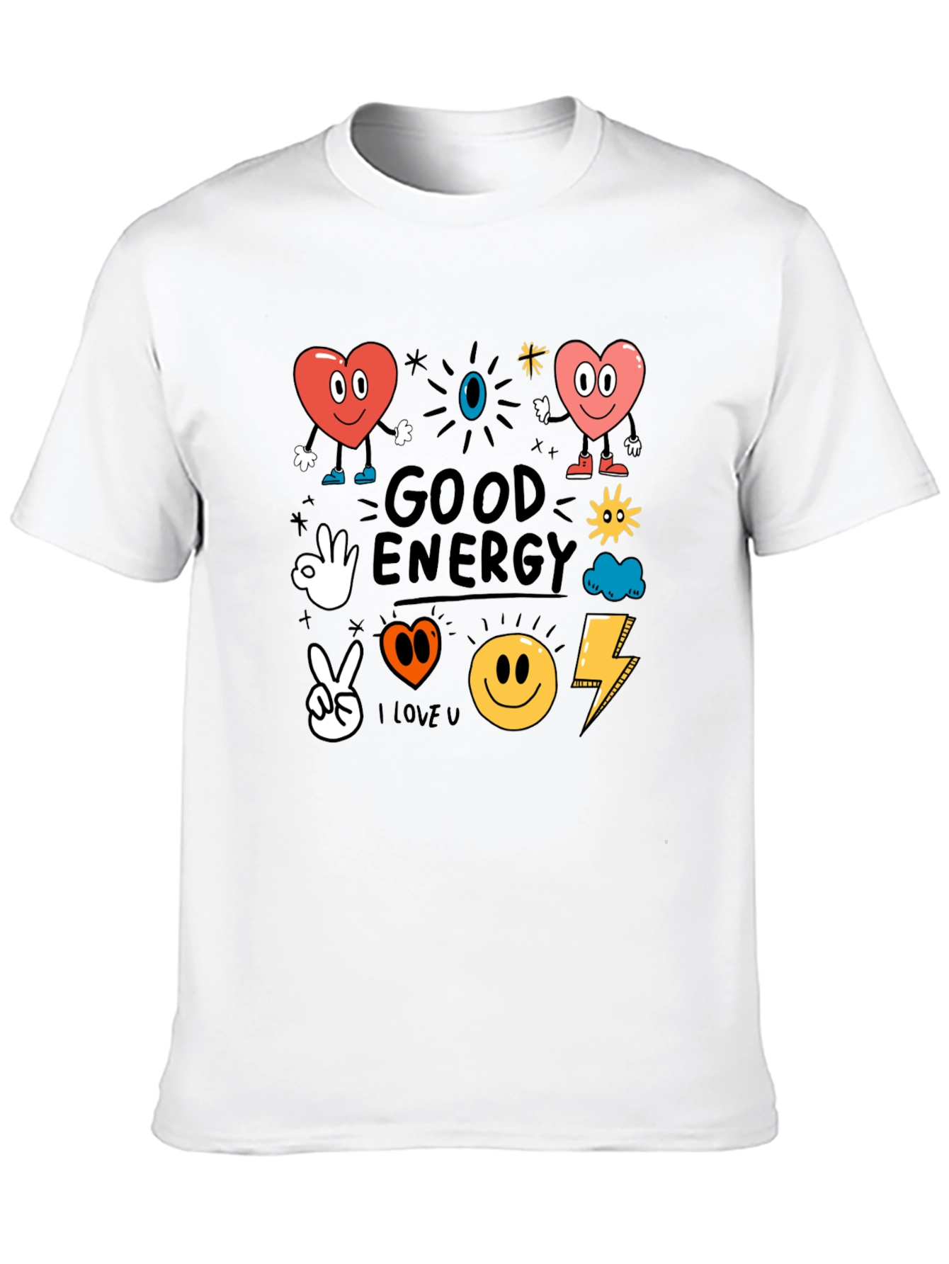 Good Energy Graphic Tee - Positive Vibes Shirt