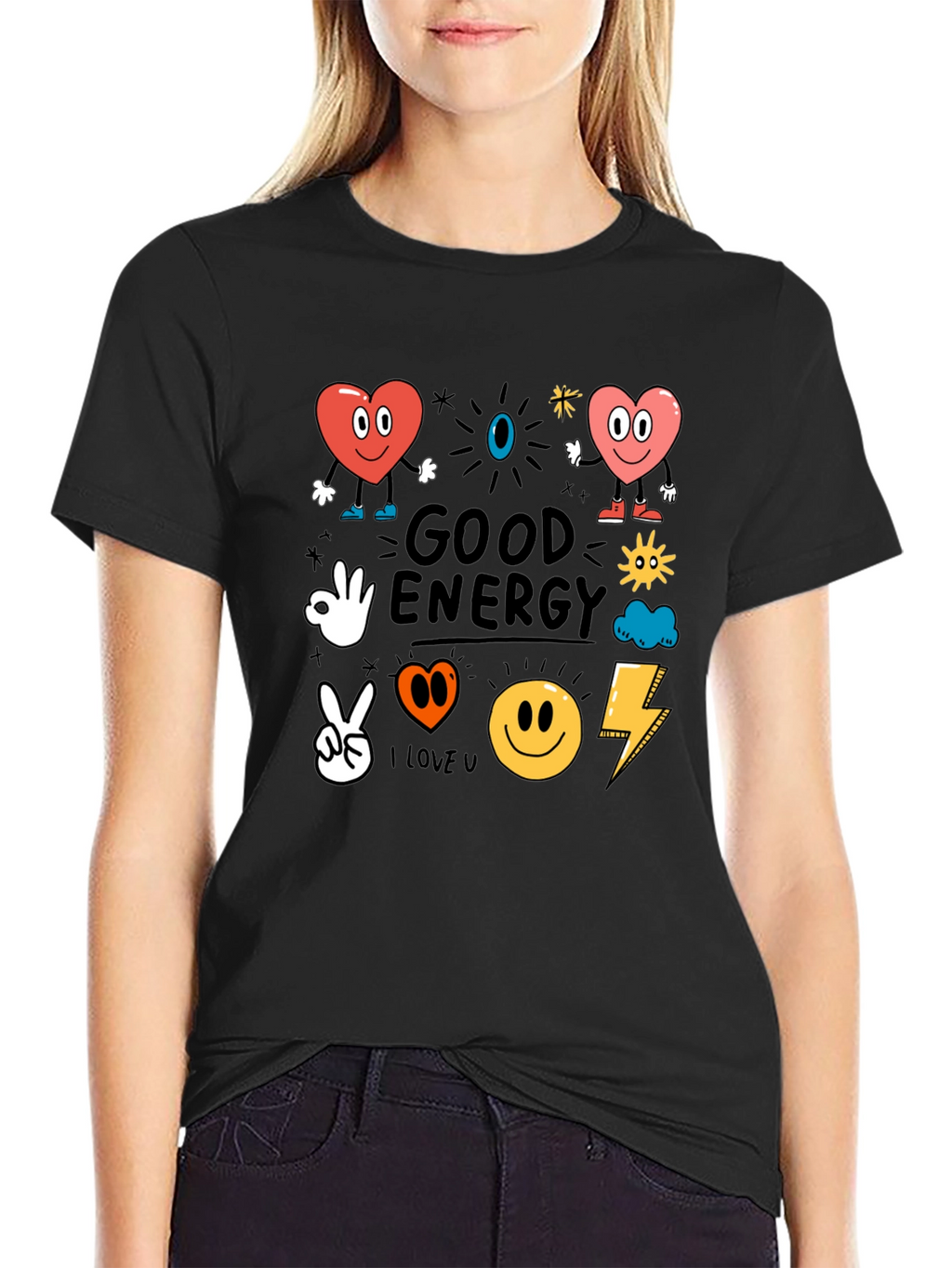 Good Energy Graphic Tee - Positive Vibes Shirt