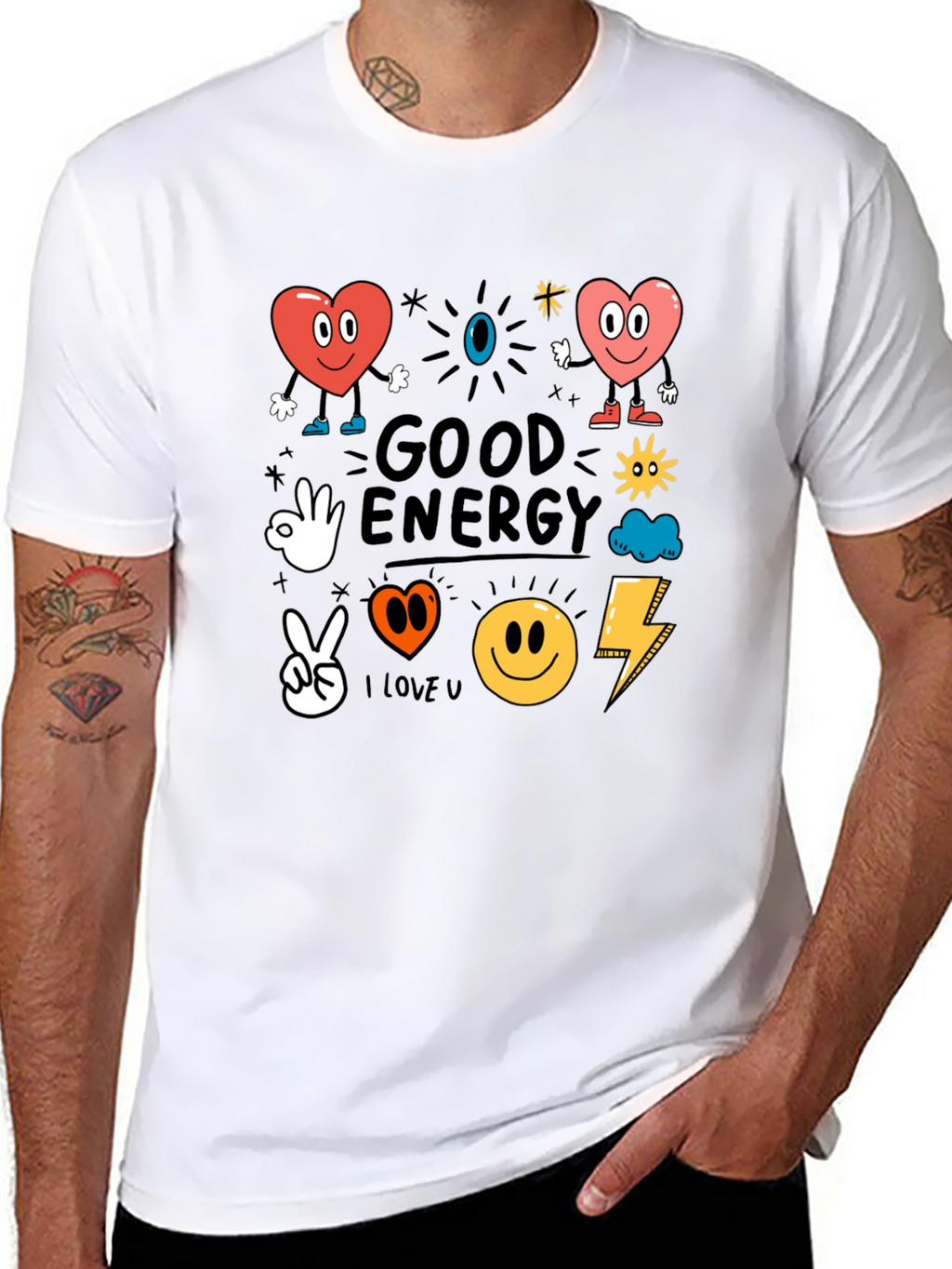 Good Energy Graphic Tee - Positive Vibes Shirt