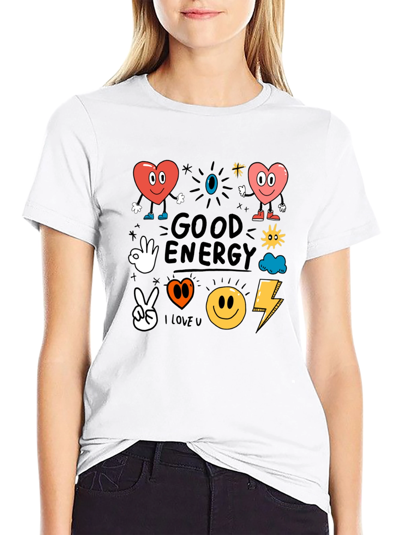 Good Energy Graphic Tee - Positive Vibes Shirt