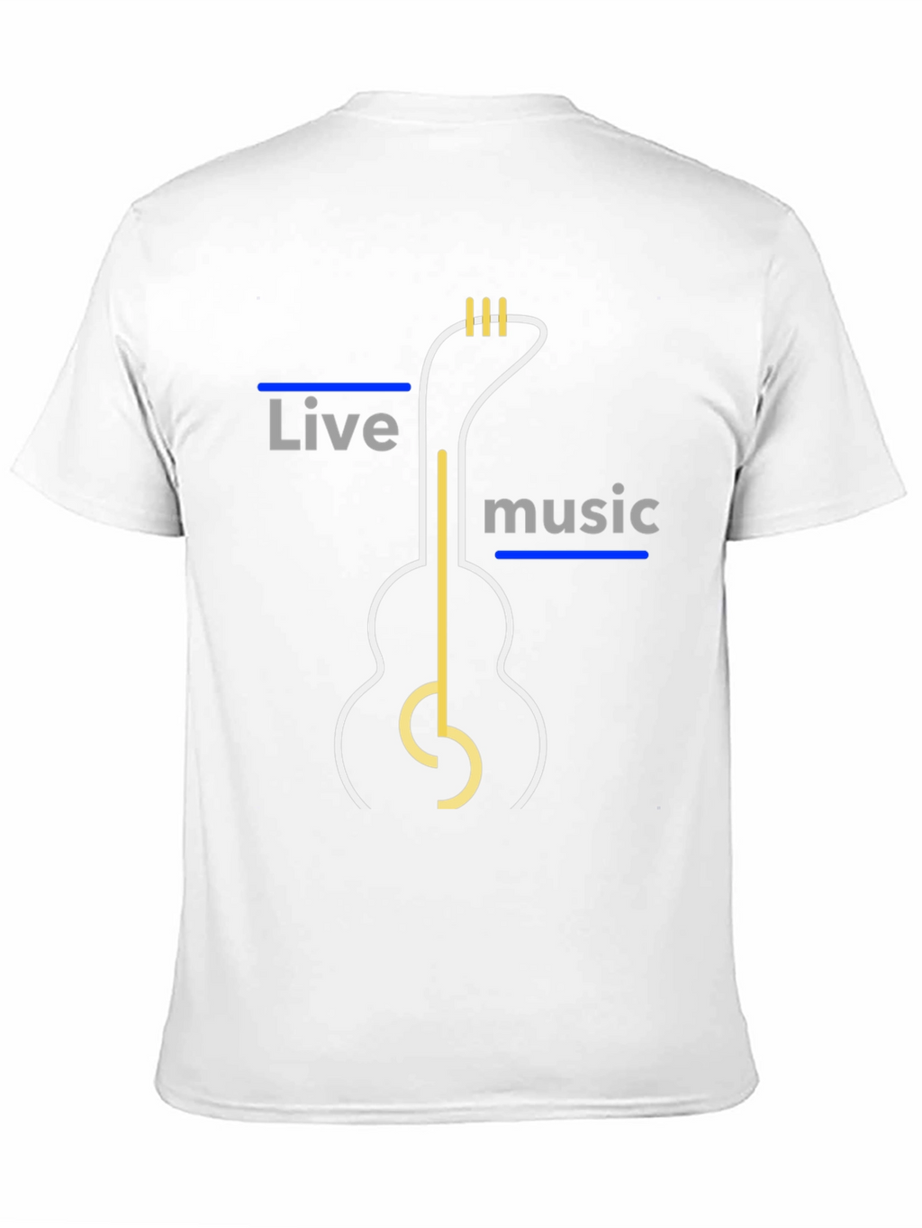 Live Music Guitar Graphic Tee - Stylish Mens T-Shirt