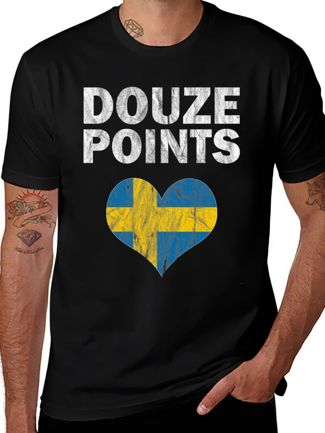 Douze Points Sweden Heart Flag T-Shirt