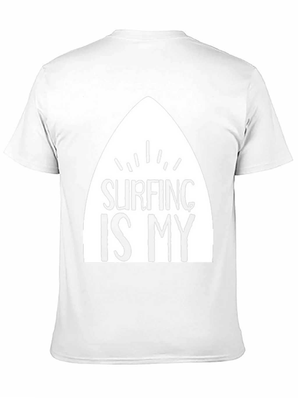 Surfing Is My T-Shirt - Black Cotton Surfboard Tee