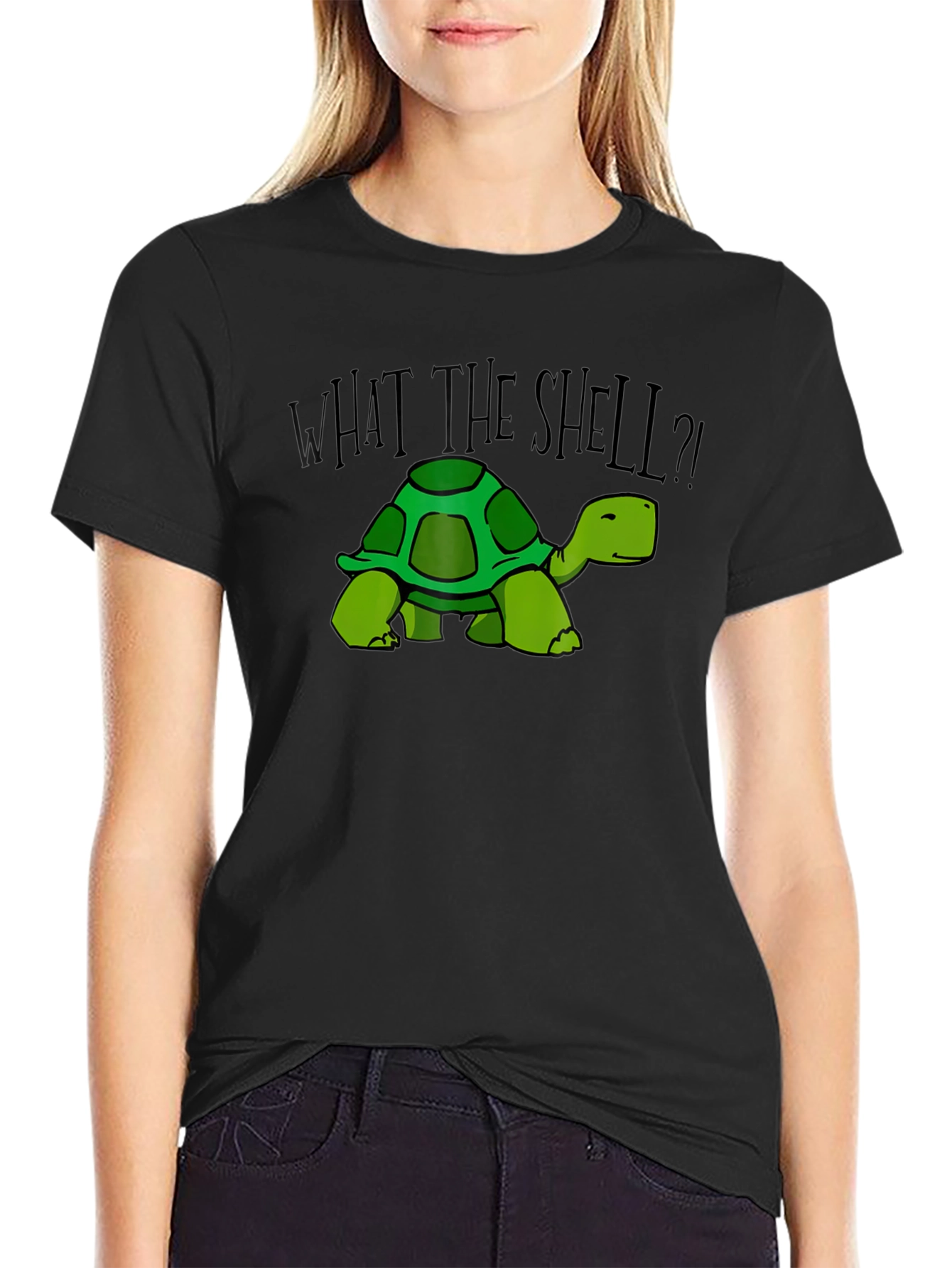 What the Shell? Turtle Graphic Tee - Black