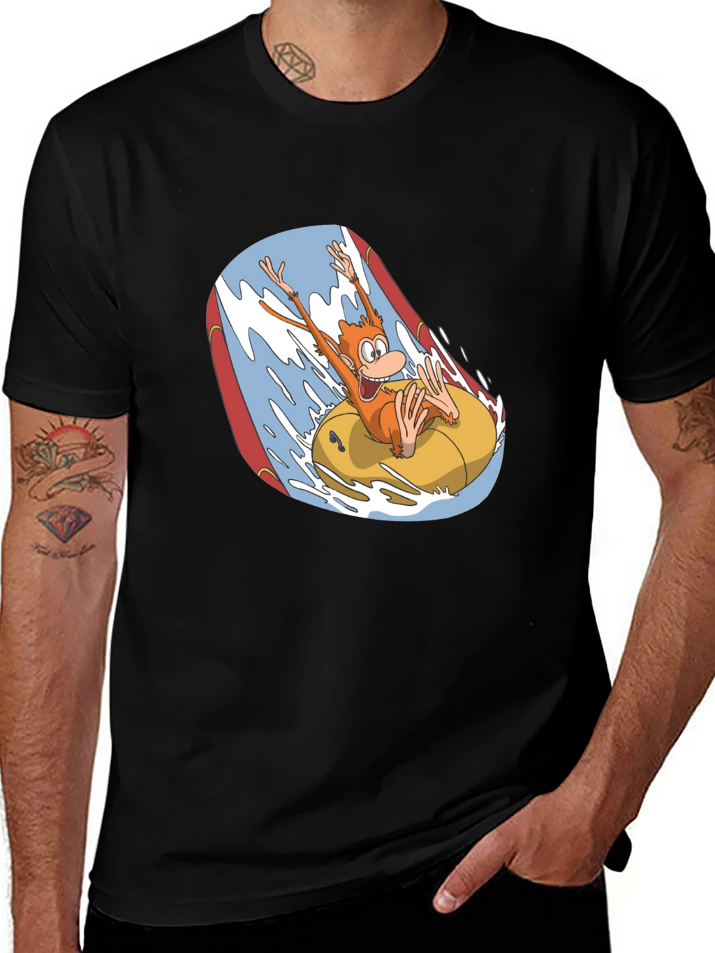 Monkey Water Ride Graphic T-Shirt