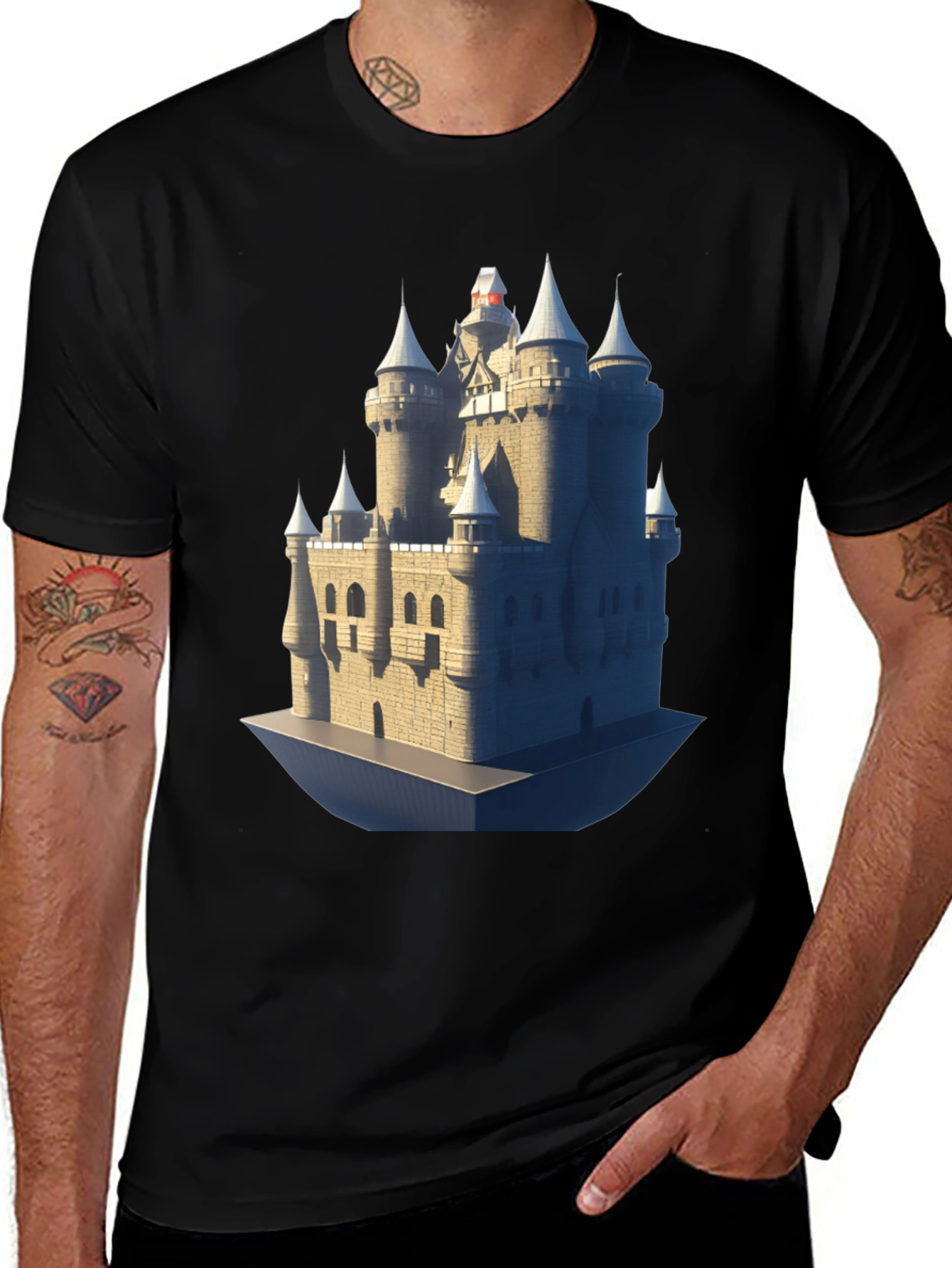 Castle Graphic Tee - Medieval Fortress T-Shirt