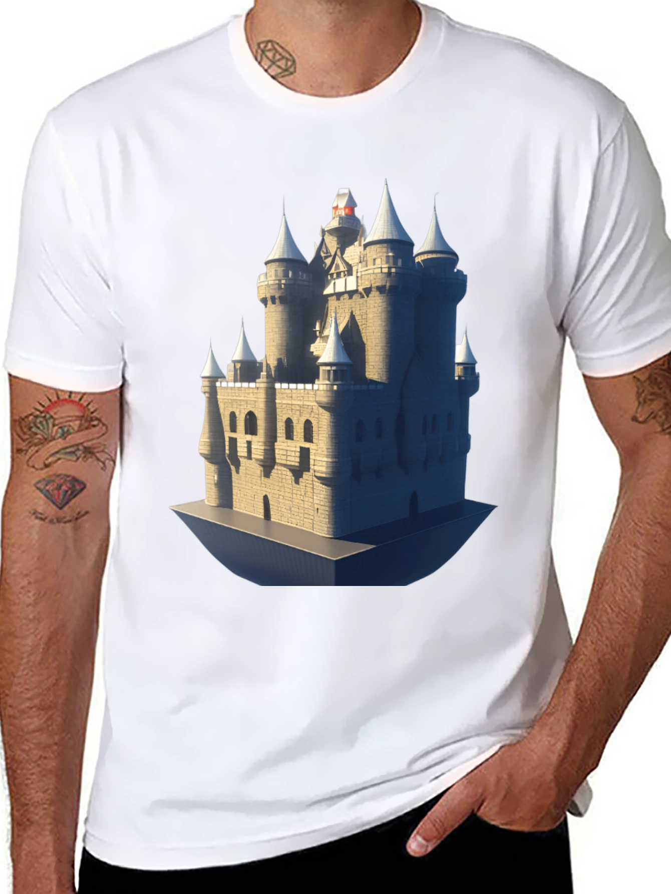 Castle Graphic Tee - Medieval Fortress T-Shirt