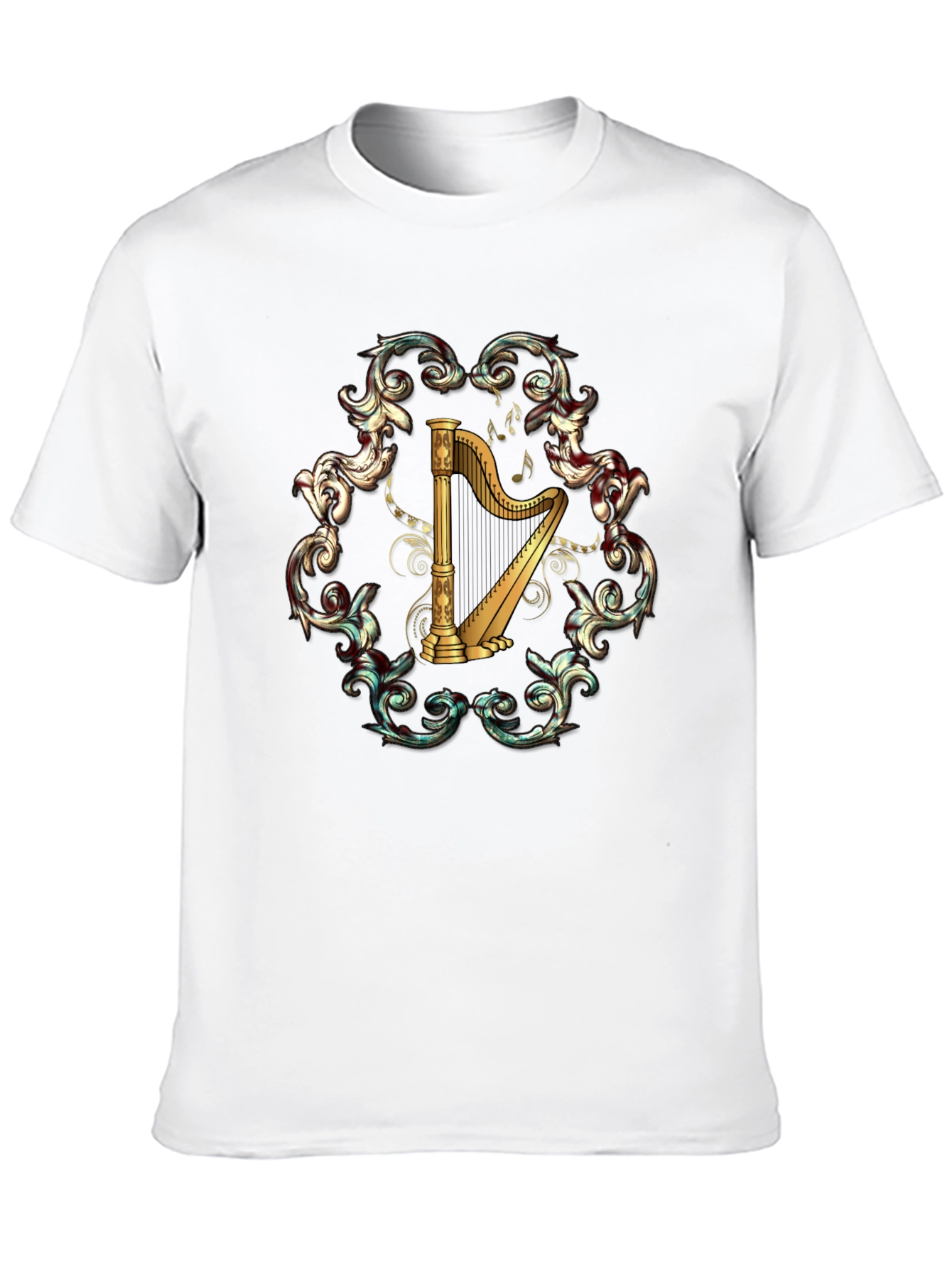 Harp Music T-Shirt - Classic Instrument Design