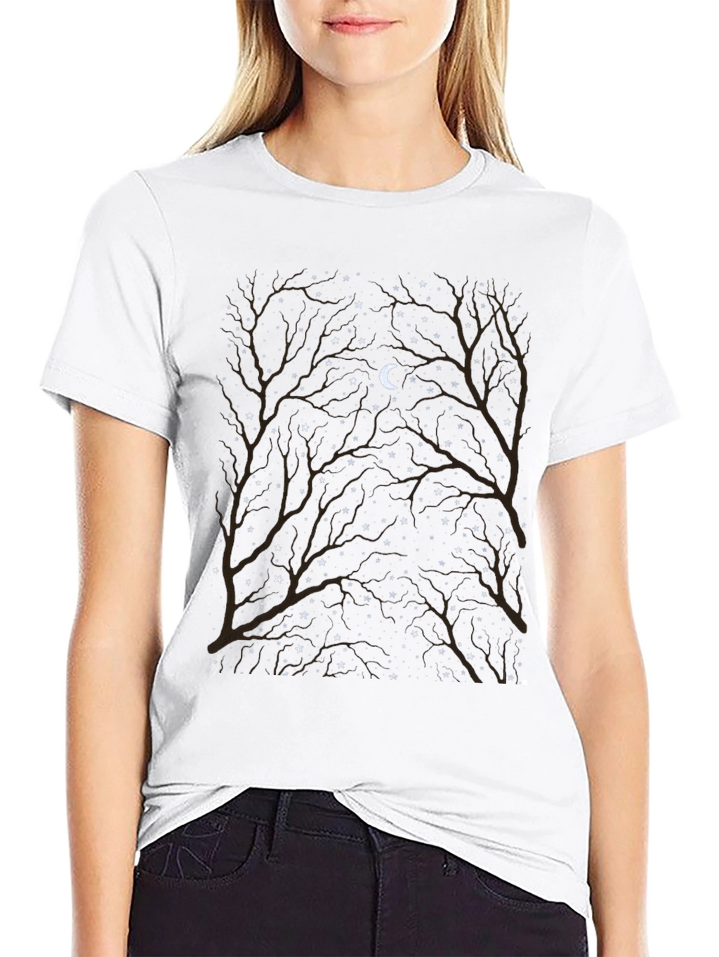 Night Sky Tree Graphic Tee
