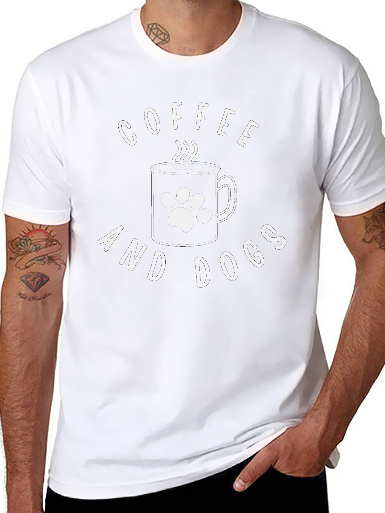 Coffee and Dogs Graphic T-Shirt