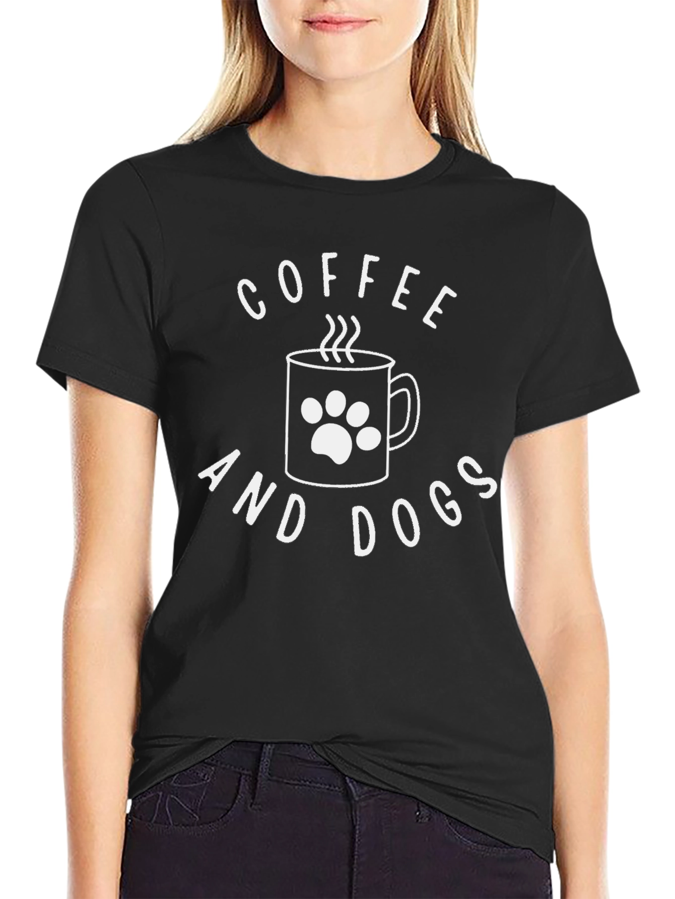 Coffee and Dogs Graphic T-Shirt