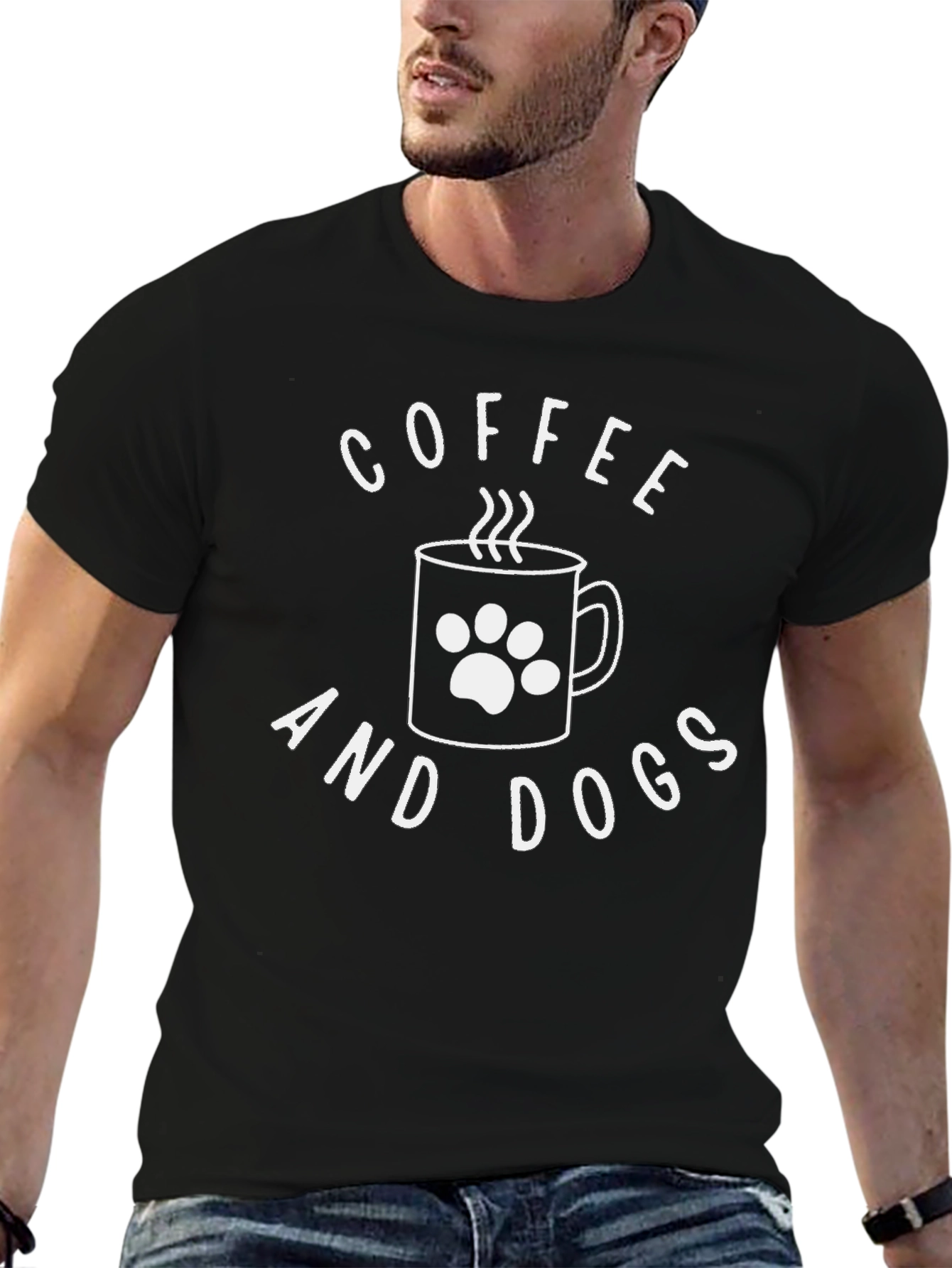Coffee and Dogs Graphic T-Shirt