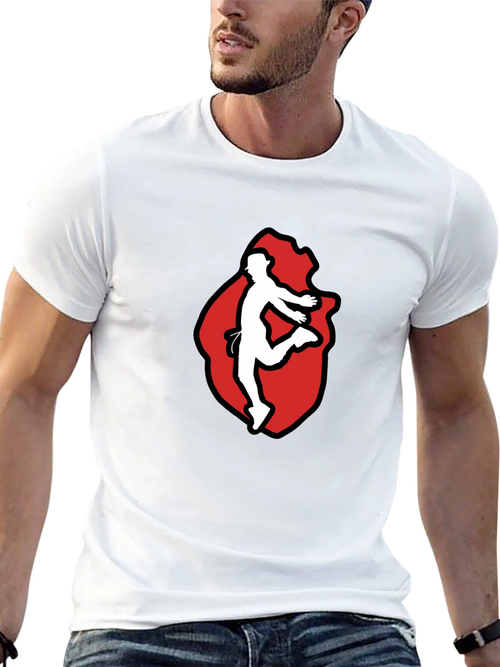 Black T-Shirt with Dancer Graphic
