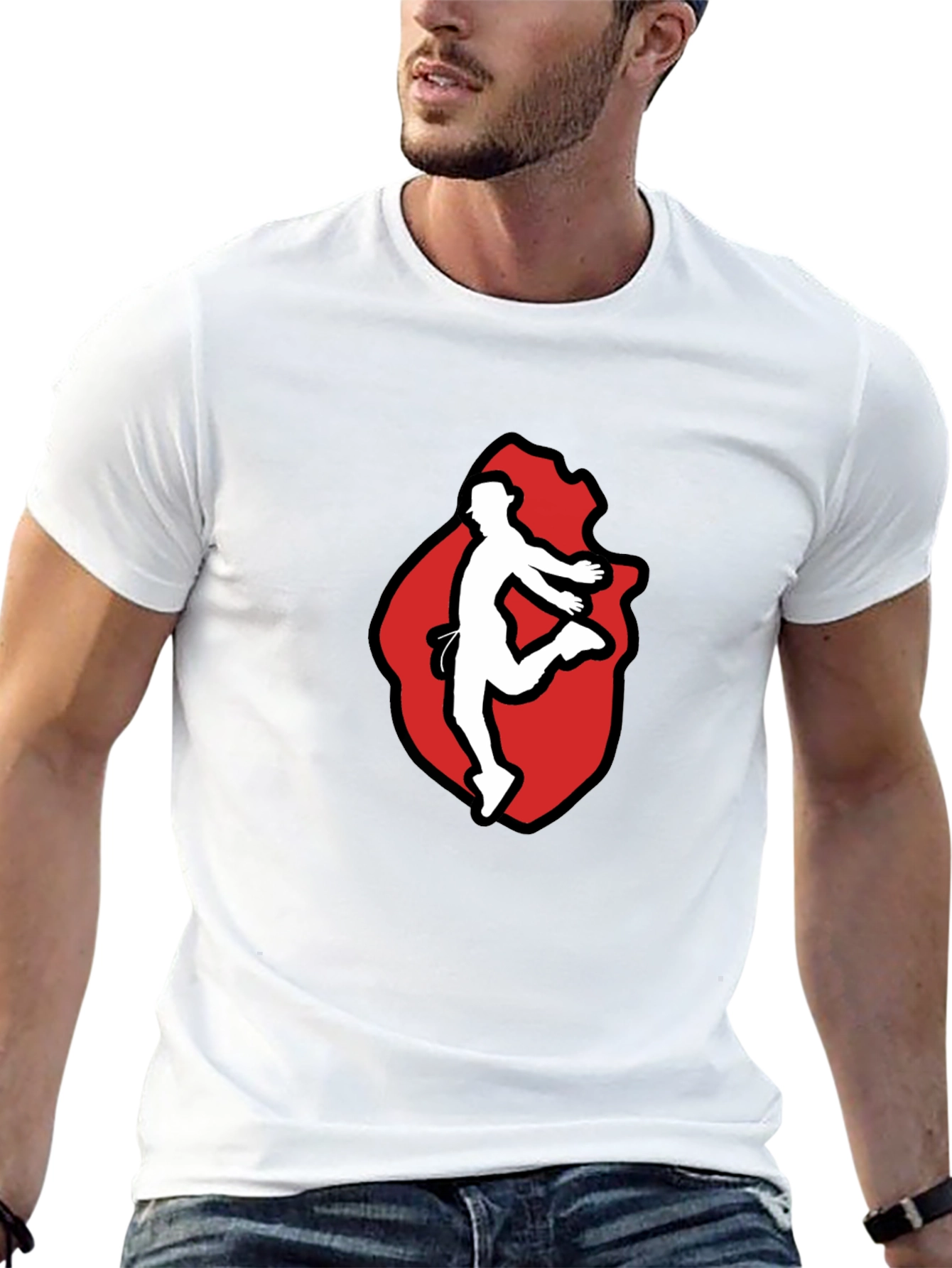 Black T-Shirt with Dancer Graphic
